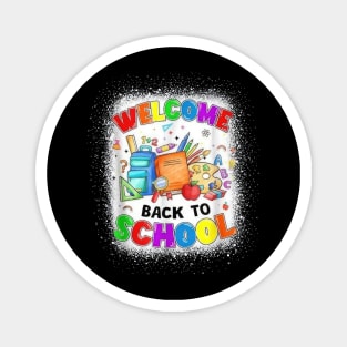 Welcome Back To School Cute Teacher Students First Day Magnet